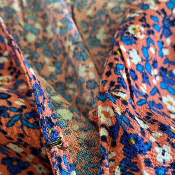 Gap Pink Floral Tie-Sleeve Wrap Dress - Picture 5 of 8